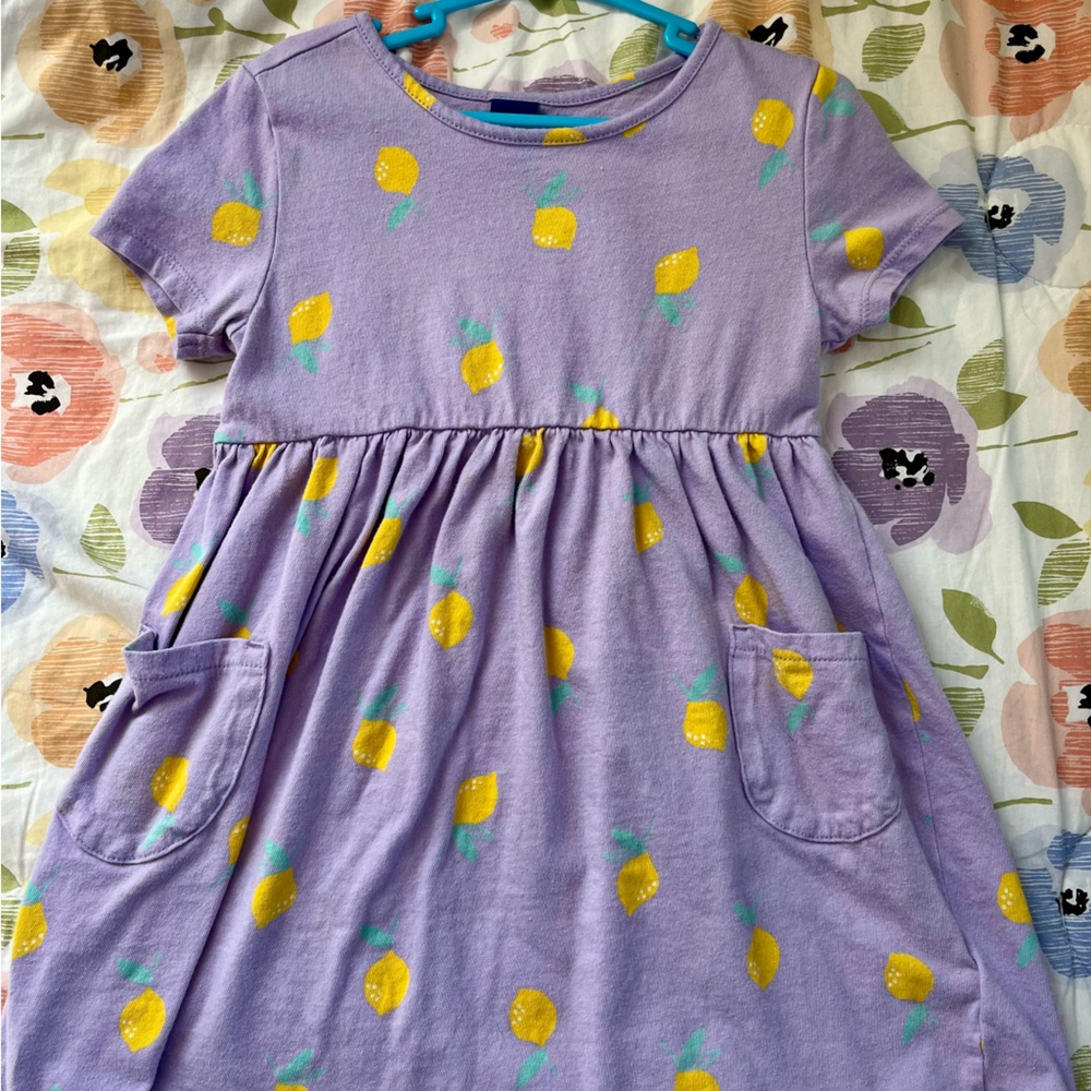 Old Navy Purple Dress with Yellow Lemon Print